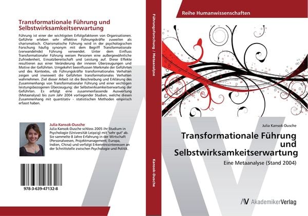 Produktbild: Transformationale F&uuml;hrung und Selbstwirksamkeitserwartung