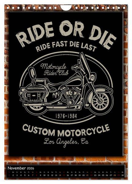 Produktbild: Motorrad - nostalgische Momente (Wandkalender 2026 DIN A4 hoch), CALVENDO Monatskalender