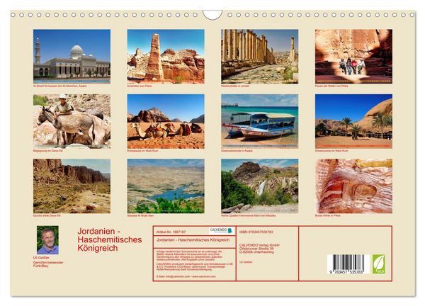 Produktbild: Jordanien - Haschemitisches K&ouml;nigreich (Wandkalender 2026 DIN A3 quer), CALVENDO Monatskalender
