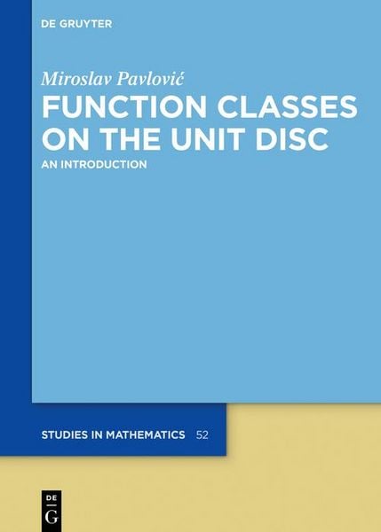 Produktbild: Function Classes on the Unit Disc