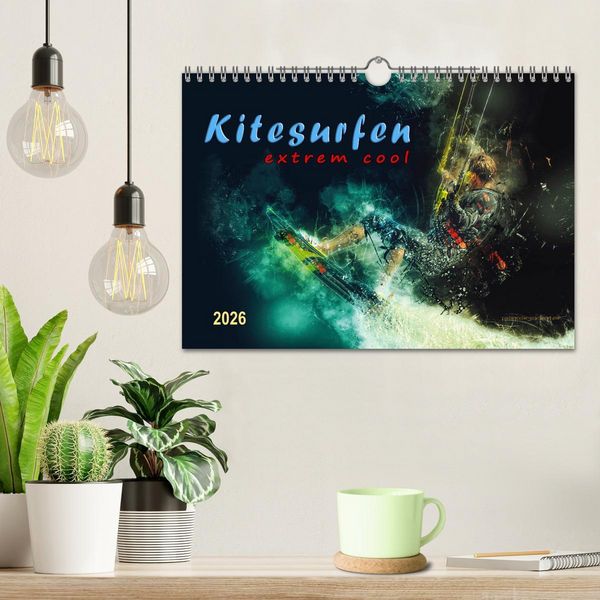 Produktbild: Kitesurfen extrem cool (Wandkalender 2026 DIN A4 quer), CALVENDO Monatskalender