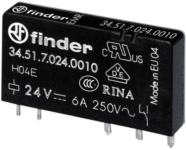 Produktbild: Finder 34.51.7.005.4310 Printrelais 5 V/DC 6A 1 Schlie&szlig;er 1St.