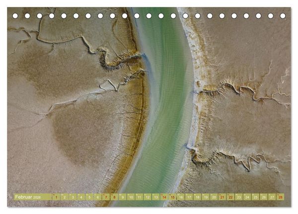 Produktbild: neunziggrad I photoart: das wattenmeer von oben (Tischkalender 2026 DIN A5 quer), CALVENDO Monatskalender