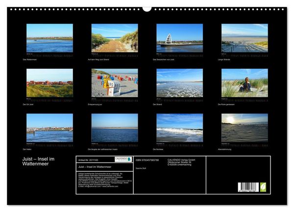 Produktbild: Juist &ndash; Insel im Wattenmeer (Wandkalender 2026 DIN A2 quer), CALVENDO Monatskalender