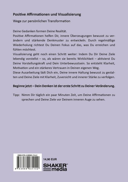 Produktbild: Positive Affirmationen und Visualisierung