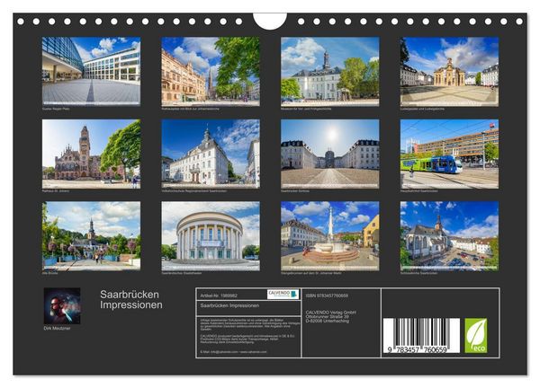 Produktbild: Saarbr&uuml;cken Impressionen (Wandkalender 2026 DIN A4 quer), CALVENDO Monatskalender