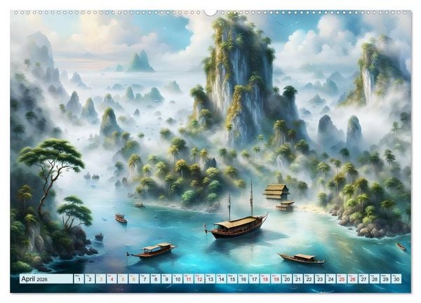 Produktbild: Archipelago's Exotic paradise trip (Wall Calendar 2026 DIN A2 landscape), CALVENDO 12 Month Wall Calendar