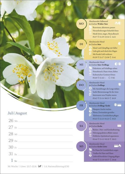 Produktbild: Mondkalender Wochenkalender 2027 - 53 Wochenbl&auml;tter mit praktischen Tipps f&uuml;r jeden Tag