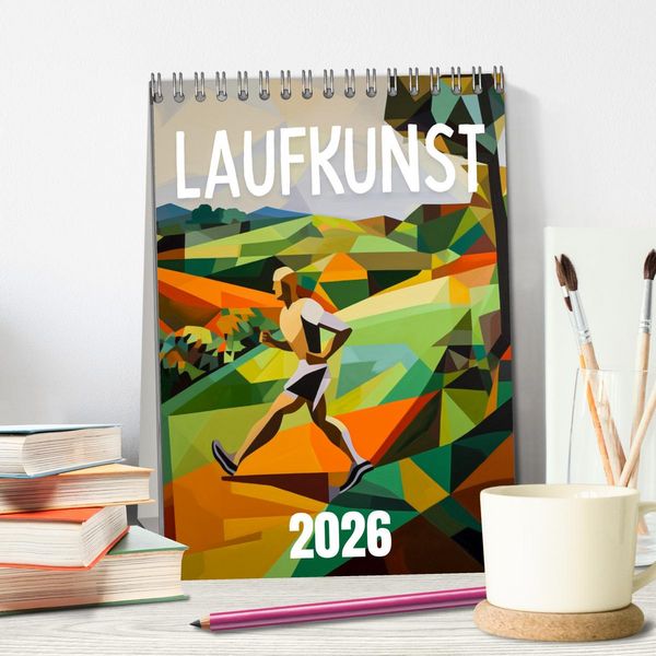 Produktbild: Laufkunst. (Tischkalender 2026 DIN A5 hoch), CALVENDO Monatskalender