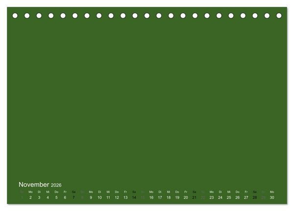 Produktbild: Bastelkalender - dunkel Gr&uuml;n (Tischkalender 2026 DIN A5 quer), CALVENDO Monatskalender