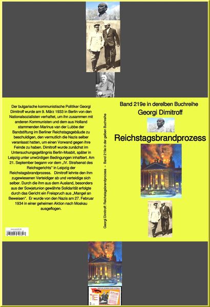 Produktbild: Reichstagsbrandprozess - Band 219e in der gelben Buchreihe - bei J&uuml;rgen Ruszkowski