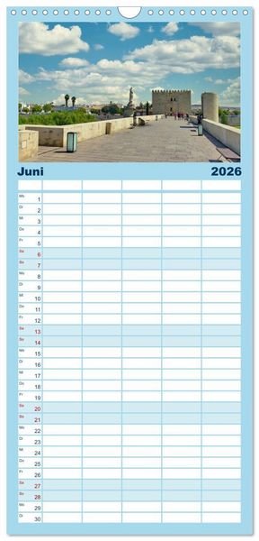 Produktbild: Familienplaner 2026 - Andalusien, Architektur und Tradition mit 5 Spalten (Wandkalender, 21 x 45 cm) CALVENDO