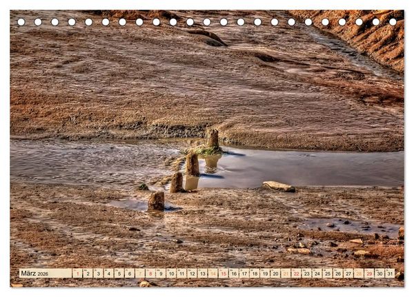 Produktbild: Friesland - Watt und Nordsee (Tischkalender 2026 DIN A5 quer), CALVENDO Monatskalender