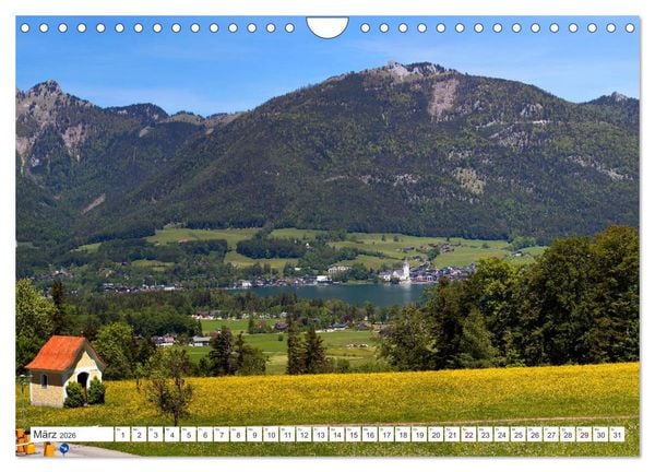 Produktbild: Der sch&ouml;ne Wolfgangsee im Salzkammergut (Wandkalender 2026 DIN A4 quer), CALVENDO Monatskalender