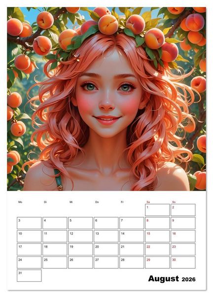 Produktbild: Fruchtiger Elfenzauber (hochwertiger Premium Wandkalender 2026 DIN A2 hoch), Kunstdruck in Hochglanz