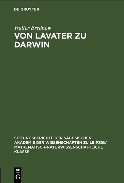 Produktbild: Von Lavater zu Darwin