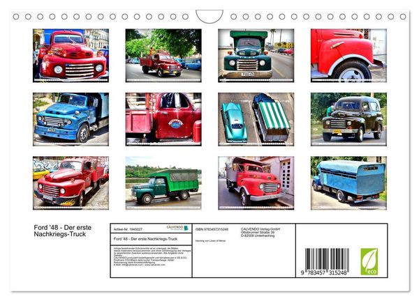 Produktbild: Ford '48 - Der erste Nachkriegs-Truck (Wandkalender 2026 DIN A4 quer), CALVENDO Monatskalender