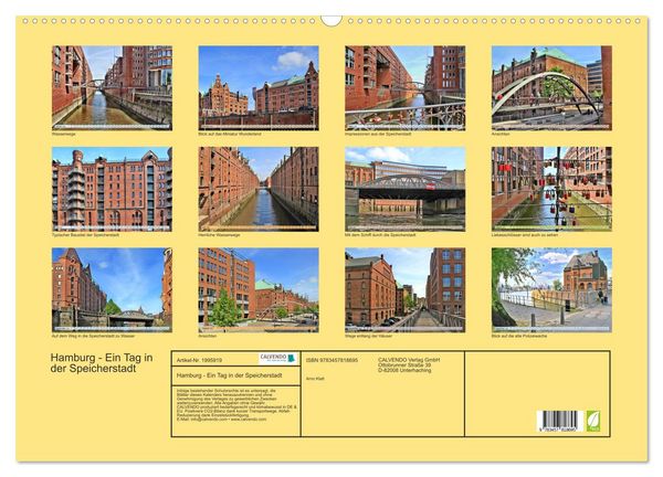 Produktbild: Hamburg - Ein Tag in der Speicherstadt (Wandkalender 2026 DIN A2 quer), CALVENDO Monatskalender