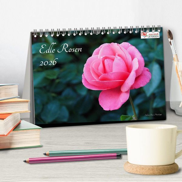 Produktbild: Edle Rosen (Tischkalender 2026 DIN A5 quer), CALVENDO Monatskalender