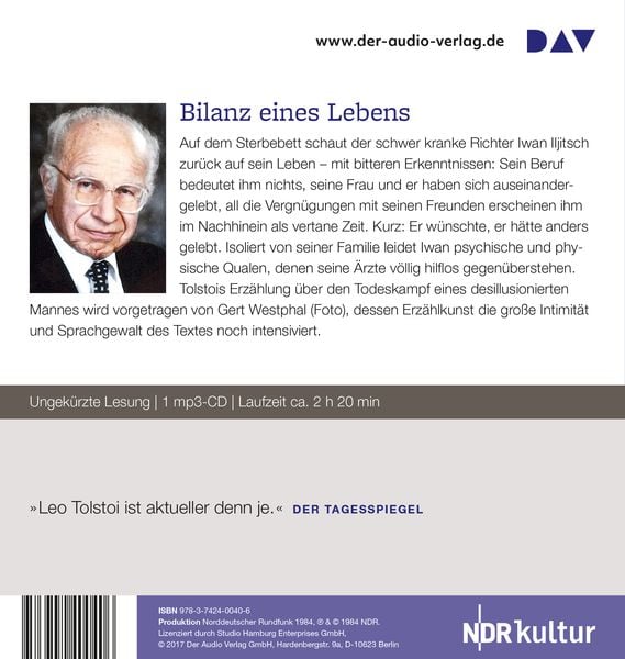 Produktbild: Der Tod des Iwan Iljitsch