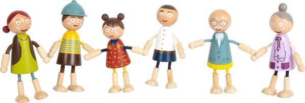 Produktbild: Small foot 11804 - Biegepuppen-Familie aus Holz, 6-teilig