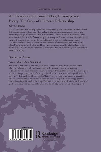 Produktbild: Ann Yearsley and Hannah More, Patronage and Poetry