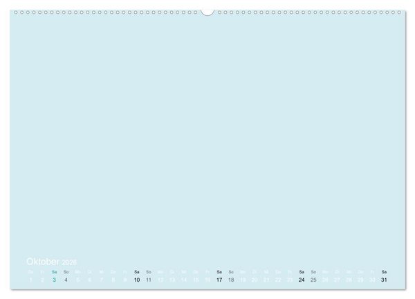 Produktbild: Bastelkalender - hell Blau (Wandkalender 2026 DIN A2 quer), CALVENDO Monatskalender