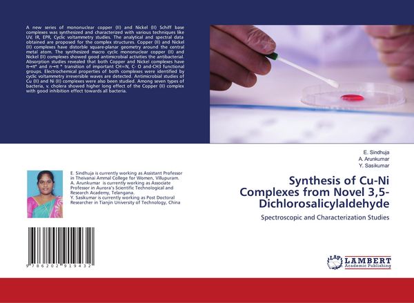 Produktbild: Synthesis of Cu-Ni Complexes from Novel 3,5-Dichlorosalicylaldehyde