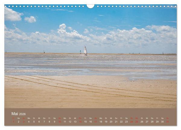 Produktbild: R&ouml;m&ouml; - Wasser, Wind und endloser Strand (Wandkalender 2026 DIN A3 quer), CALVENDO Monatskalender