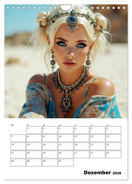 Produktbild: W&uuml;stenk&ouml;niginnen (Wandkalender 2026 DIN A4 hoch), CALVENDO Monatskalender