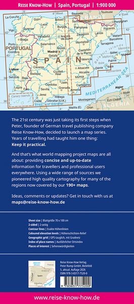 Produktbild: Reise Know-How Landkarte Spanien, Portugal | Spain, Portugal (1:900.000)