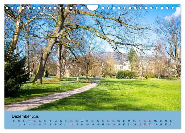 Produktbild: Kurpark Baden-Baden (Wandkalender 2026 DIN A4 quer), CALVENDO Monatskalender