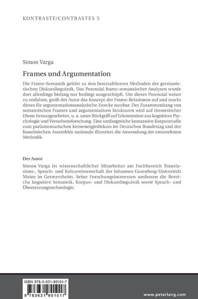 Produktbild: Frames und Argumentation
