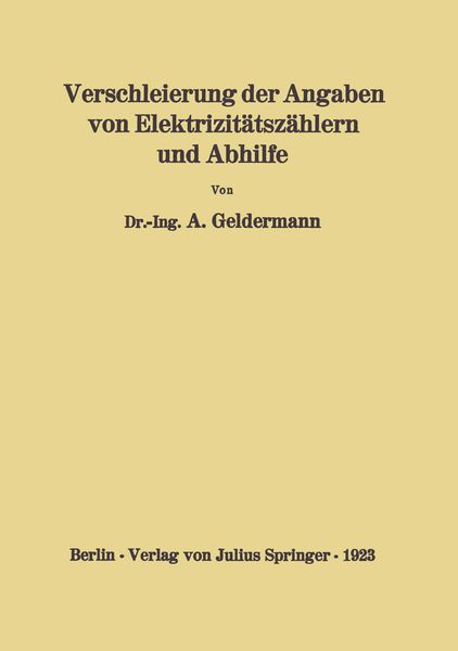 Produktbild: Verschleierung der Angaben von Elektrizit&auml;tsz&auml;hlern und Abhilfe