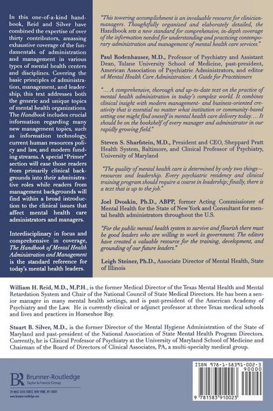 Produktbild: Handbook of Mental Health Administration and Management