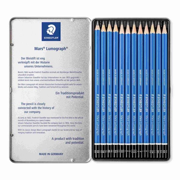 Produktbild: STAEDTLER Zeichenbleistift Mars Lumograph 12er Set