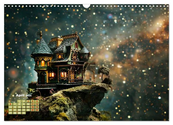 Produktbild: Miniaturwelt Faszinierend winzige H&auml;user im Steampunk-Stil (Wandkalender 2026 DIN A3 quer), CALVENDO Monatskalender