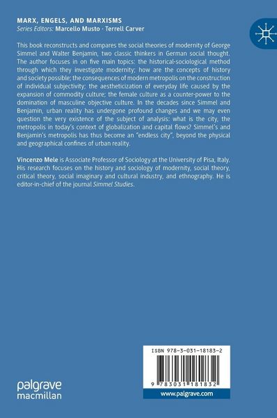 Produktbild: City and Modernity in Georg Simmel and Walter Benjamin
