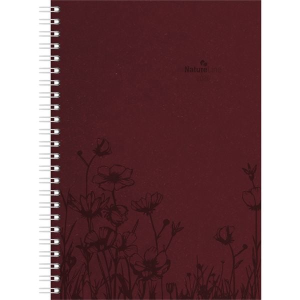 Wochenplaner Nature Line Flower 2026 - Taschen-Kalender A5 - 1 Woche 2 Seiten - Ringbindung - 128 Seiten - Umwelt-Kalender - mit Hardcover - Alpha Edi