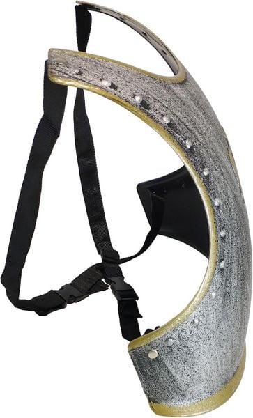 Produktbild: BestSaller 1429 - Kinder-Ritter-Brustpanzer Adler mit Gurten, Silber/Gold, 3231cm