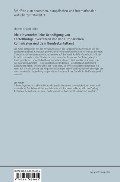 Produktbild: Die einvernehmliche Beendigung von Kartellbu&szlig;geldverfahren vor der Europ&auml;ischen Kommission und dem Bundeskartellamt