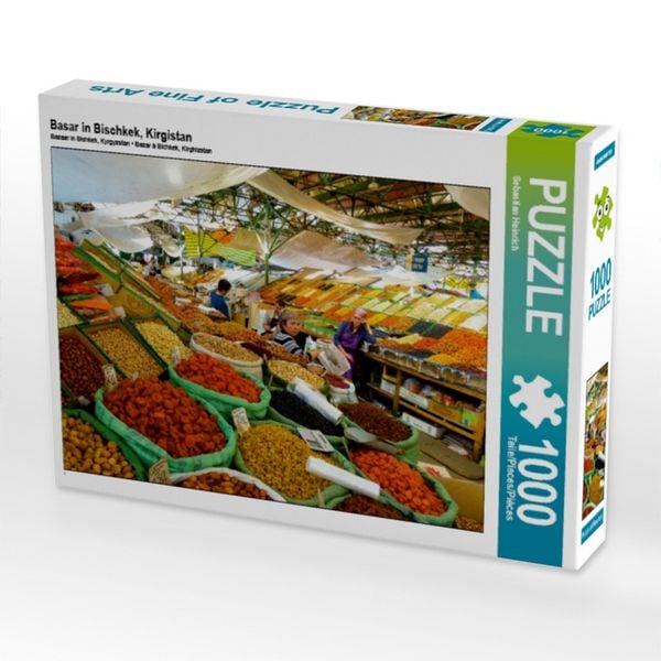 CALVENDO Puzzle Basar in Bischkek, Kirgistan | 1000 Teile Lege-Größe 64x48cm Foto-Puzzle für glückliche Stunden