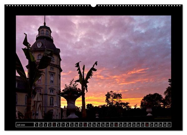 Produktbild: Karlsruhe Tag und Nacht (hochwertiger Premium Wandkalender 2026 DIN A2 quer), Kunstdruck in Hochglanz