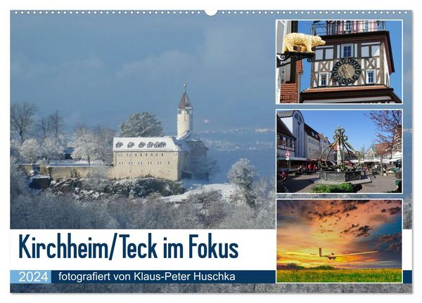 Kirchheim/Teck im Fokus (Wandkalender 2024 DIN A2 quer), CALVENDO Monatskalender