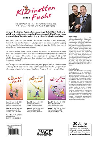 Produktbild: Klarinetten Fuchs Band 2 (mit CD)