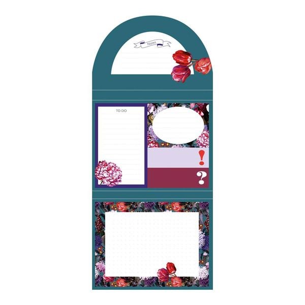 Produktbild: Sticky Notes Set Blumenbouquet petrol