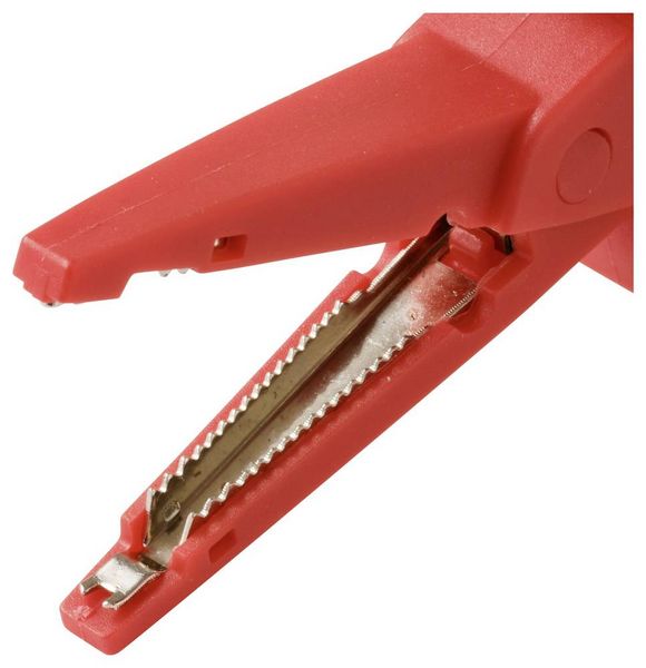 Produktbild: VOLTCRAFT MSK-130 Krokodilklemme gerade CAT IV 600 V, CAT III 1000V 10A Rot