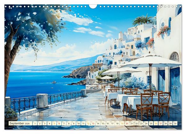 Produktbild: Santorini Inseltr&auml;ume (Wandkalender 2026 DIN A3 quer), CALVENDO Monatskalender
