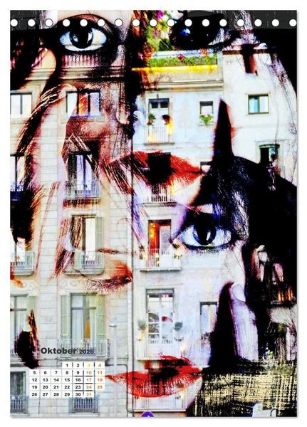 Produktbild: UrbanArt Mensch und Stadt in der Kunst (Tischkalender 2026 DIN A5 hoch), CALVENDO Monatskalender