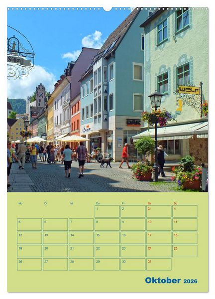 Produktbild: F&uuml;ssen - Ein Allg&auml;uer Terminplaner (Wandkalender 2026 DIN A2 hoch), CALVENDO Monatskalender